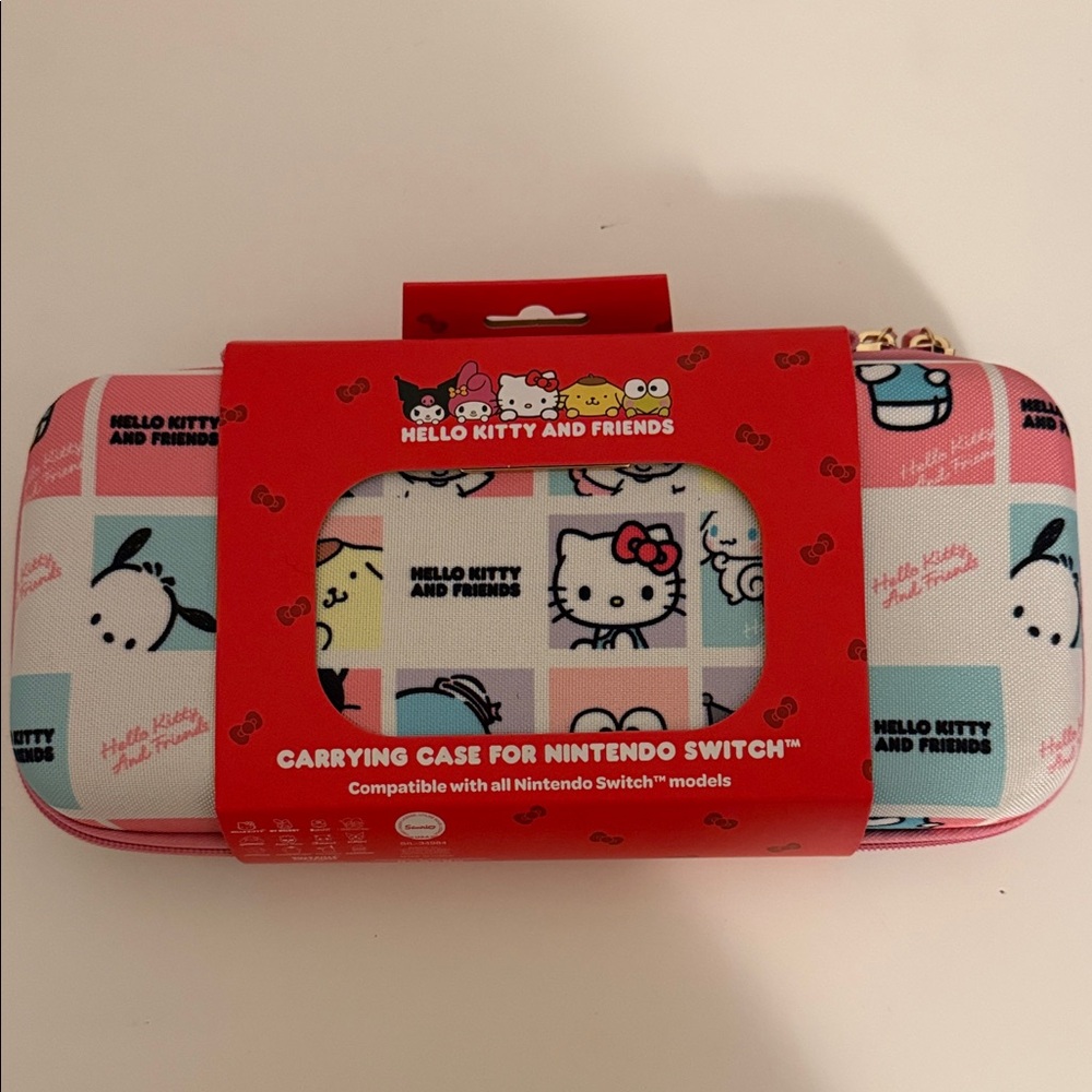 Hello Kitty Nintendo Switch Carrying Case - Pink, White, Light Blue